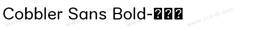 Cobbler Sans Bold字体转换